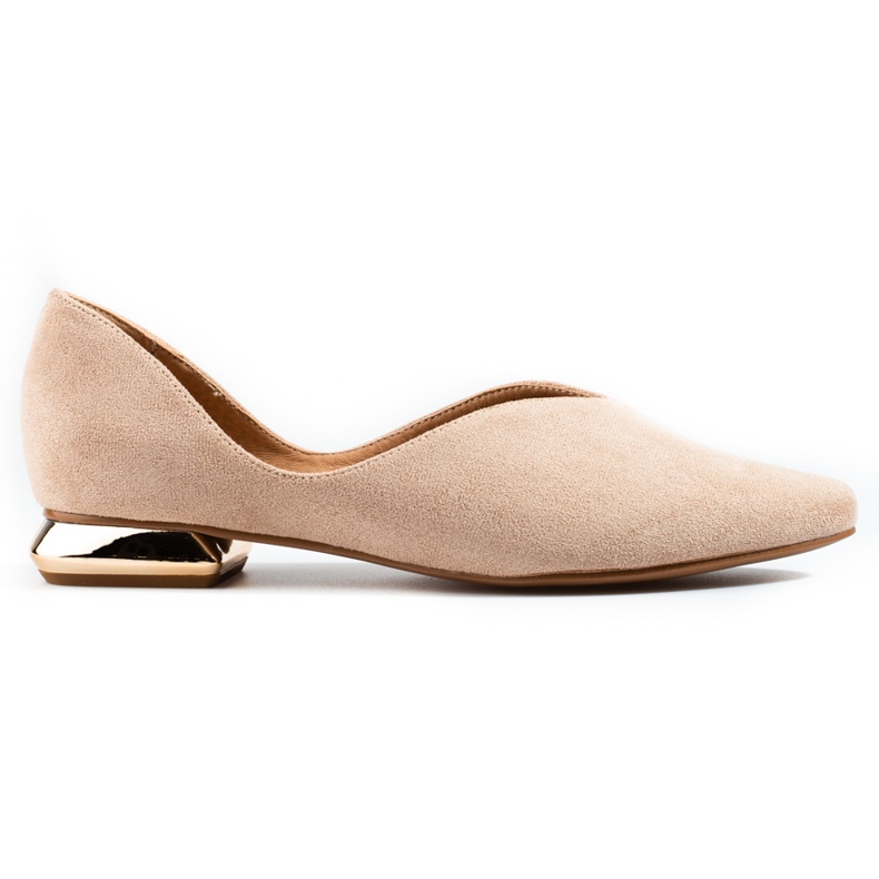 W. Potocki Balerini dama din piele intoarsa Potocki bej W. Potocki Balerini dama din piele intoarsa Potocki bej