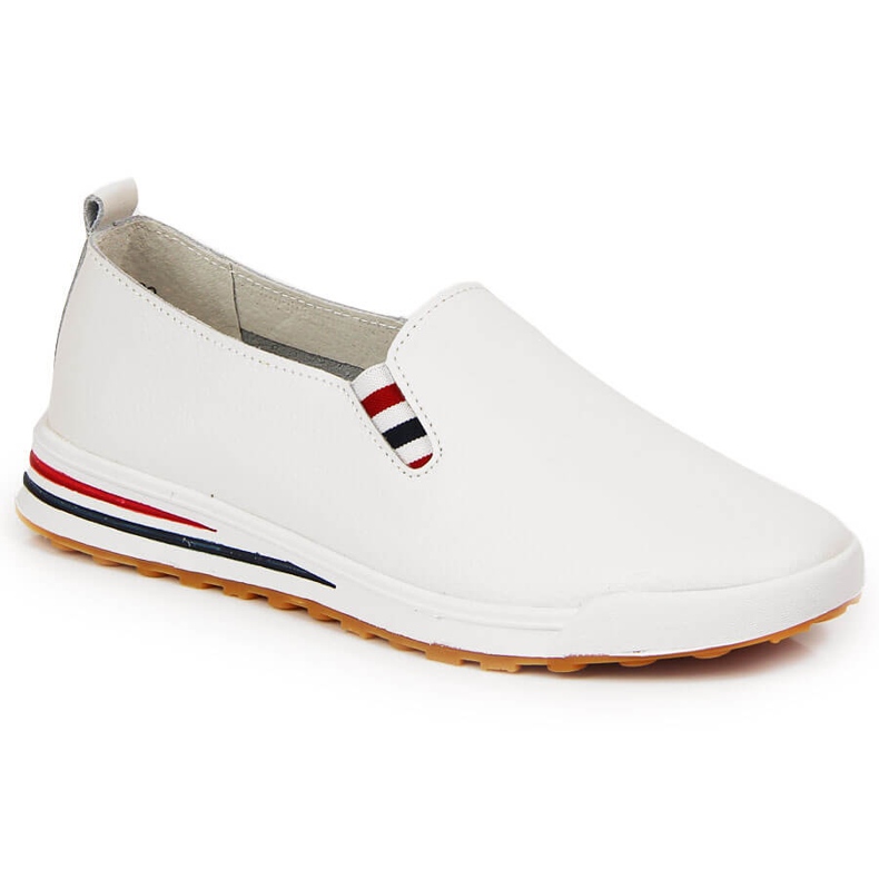 Tenisi slip-on damă din piele Filippo DP3510 alb Tenisi slip-on damă din piele Filippo DP3510 alb