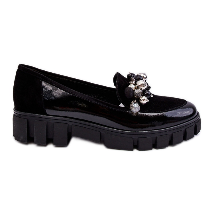 Mocasini de dama pe platforma Laura Messi 2392 negru