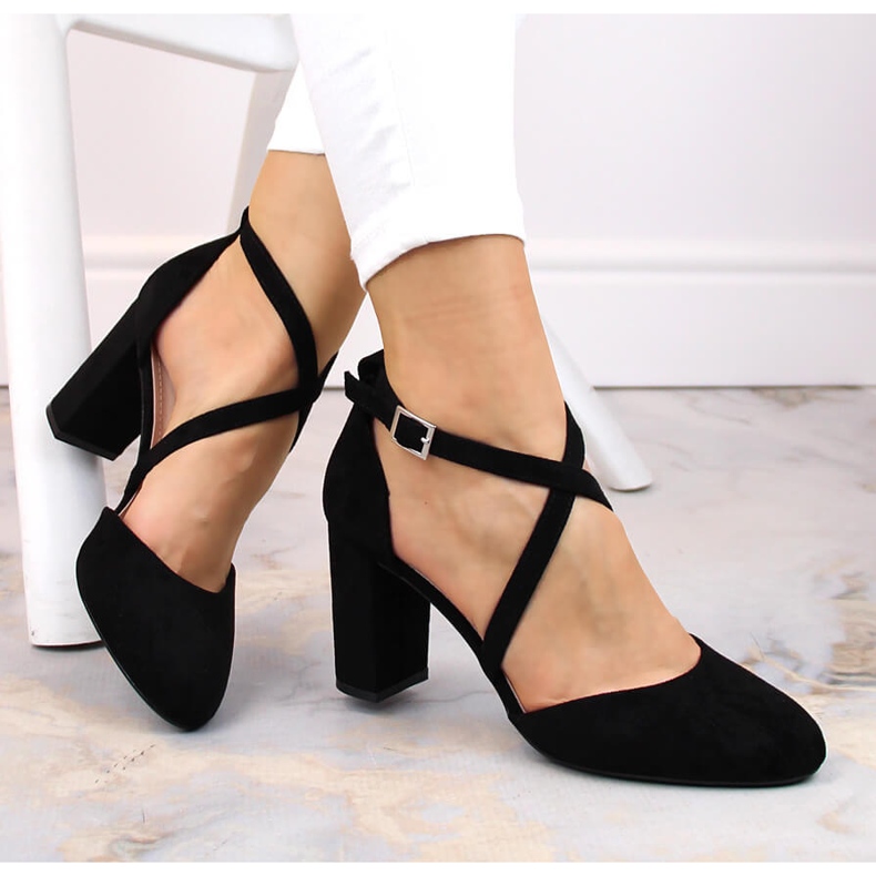 Sandale negre de damă pe post Sergio Leone SK863 negru