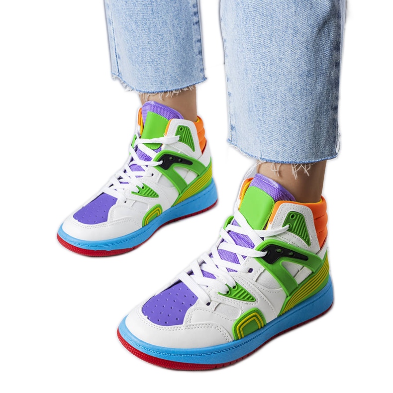 Adidasi verzi de la Marjorie alb