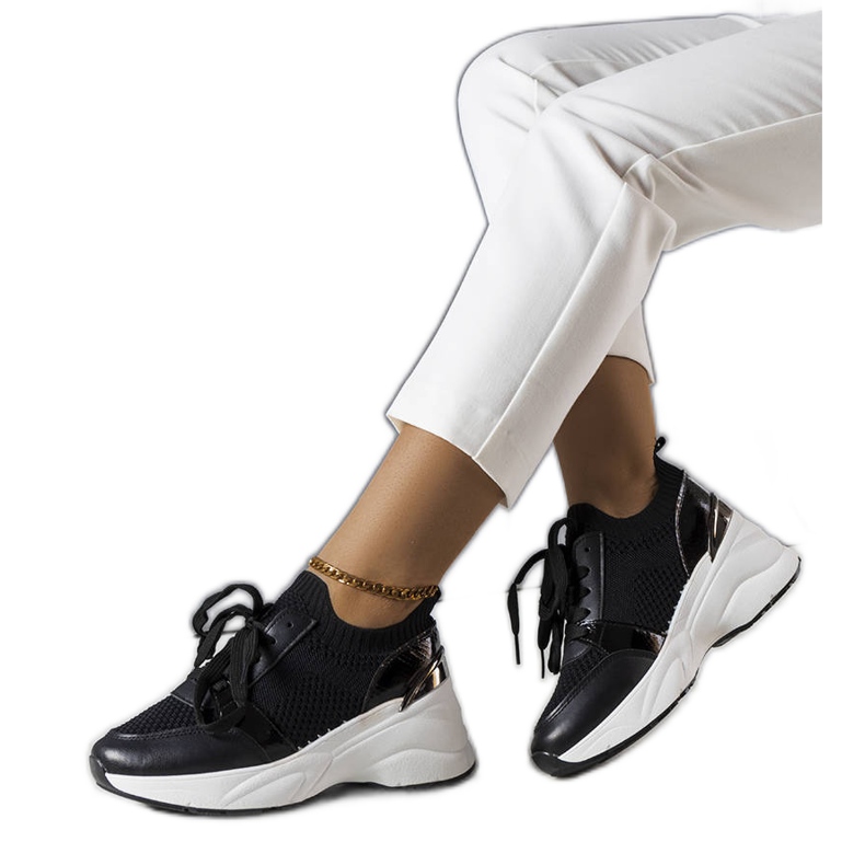 Tenisi negri cu pană de la Ann negru