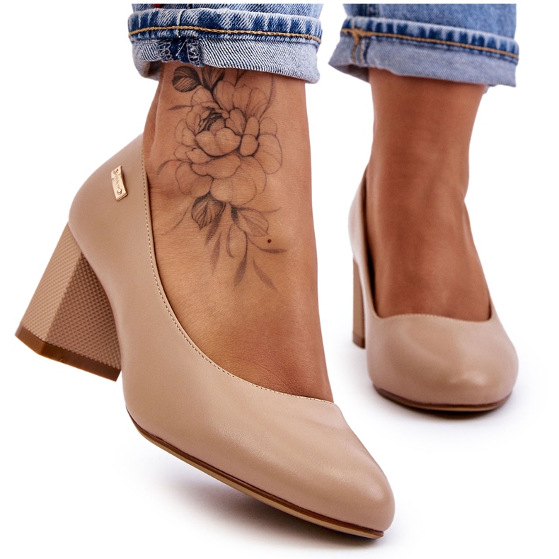 Papuci Pe Toc Sergio Leone PB178 Bej