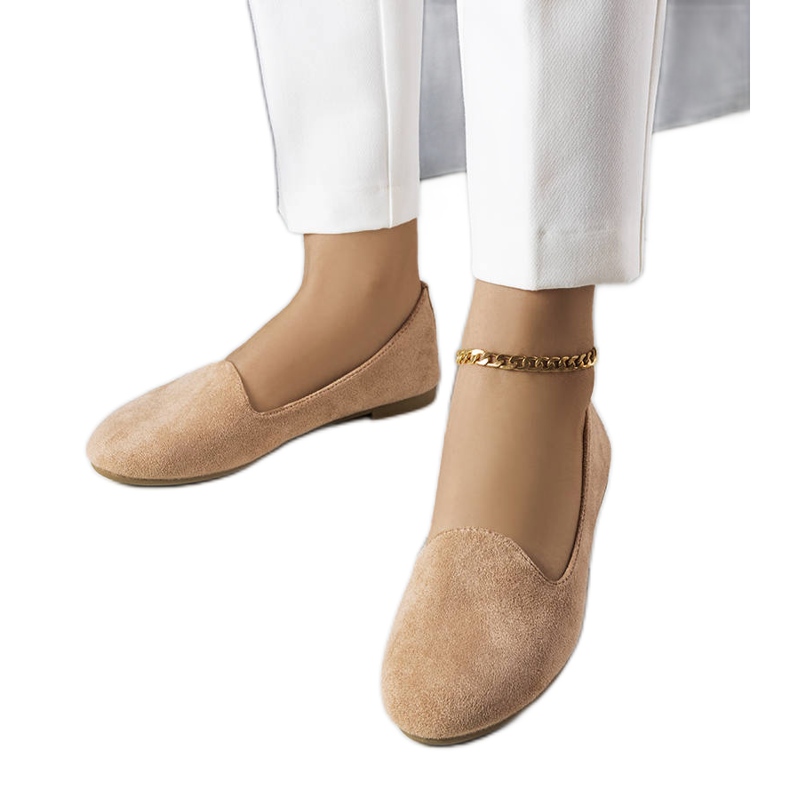 Balerini din piele ecologică Marion bej