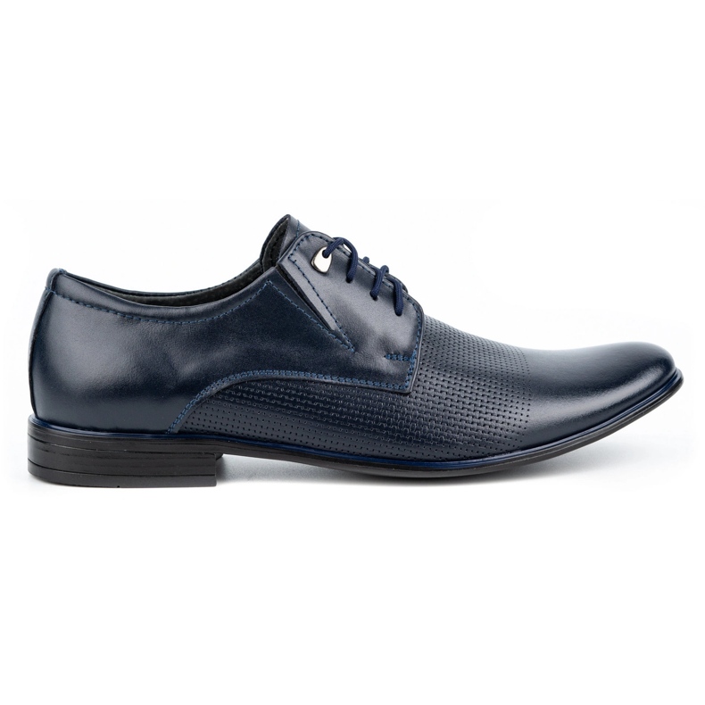Olivier Pantofi barbati eleganti din piele 302T3 bleumarin albastru