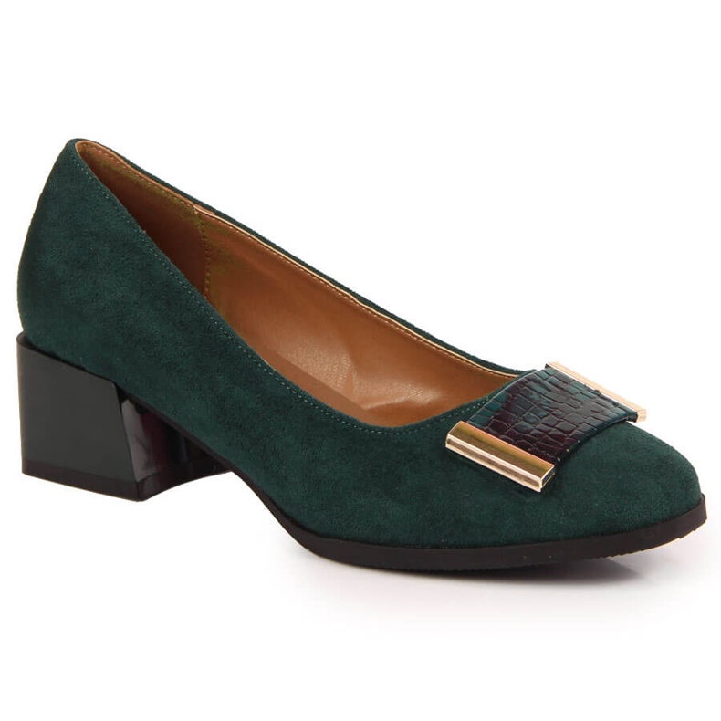 Pompi dama piele intoarsa verde Jezzi RMR2130A-9