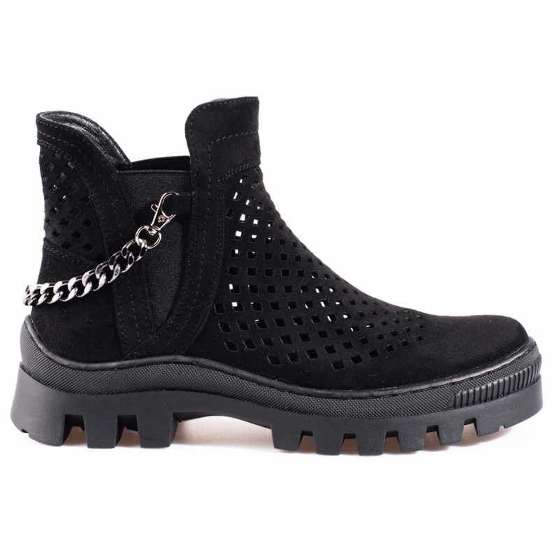 Cizme ajurate dama Potocki Black negru Cizme ajurate dama Potocki Black negru