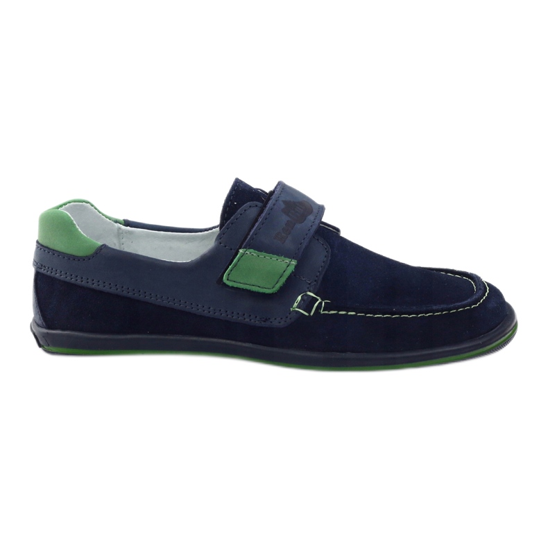 Pantofi de piele pentru băieți cu Velcro Renbut 4249, albastru bleumarin