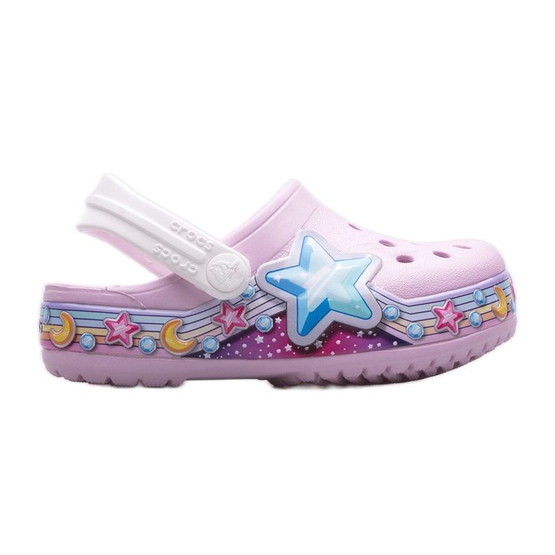Saboti CROCS Fl Star Band Saboti Copii 207075-6GD roz