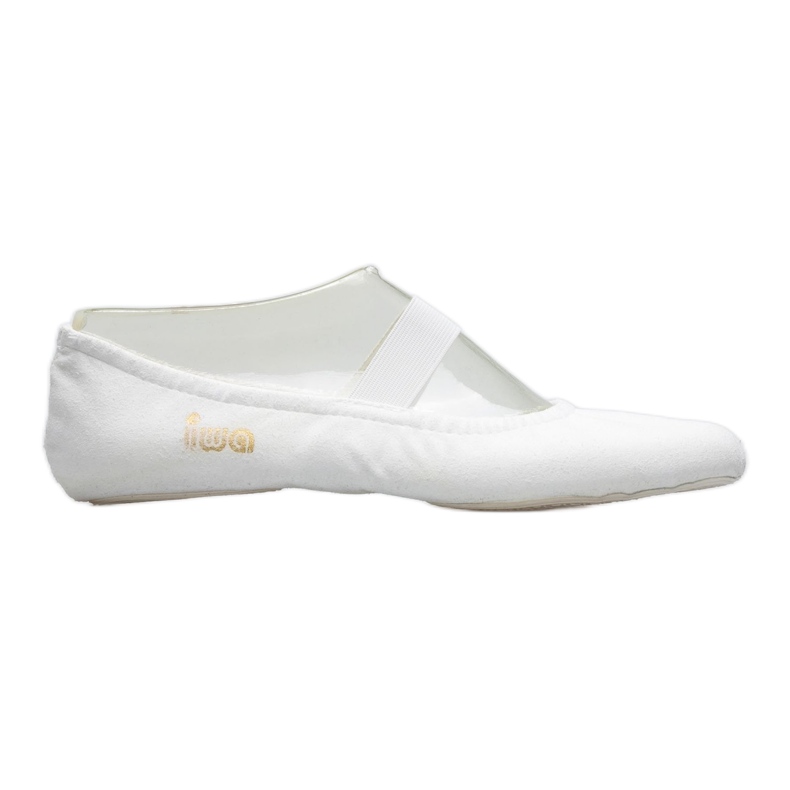 Pantofi de balet de gimnastică albi IWA 300