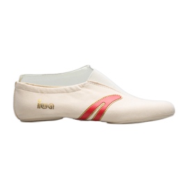Pantofi de balet gimnastic IWA 502 crem bej alb