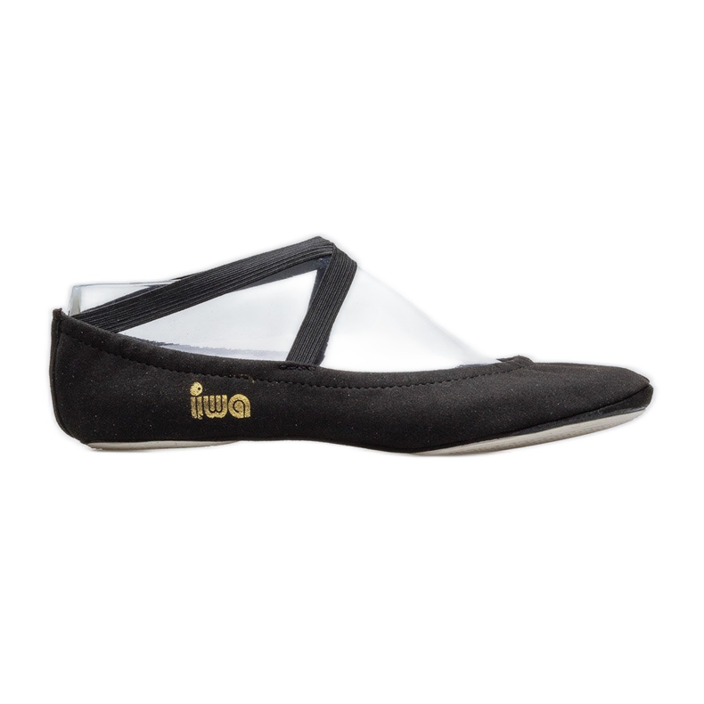 Pantofi de balet de gimnastică IWA 302 negri negru