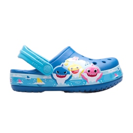 Saboți pentru copii CROCS Fl Babyshark Band Clog T 207066-4JL albastru