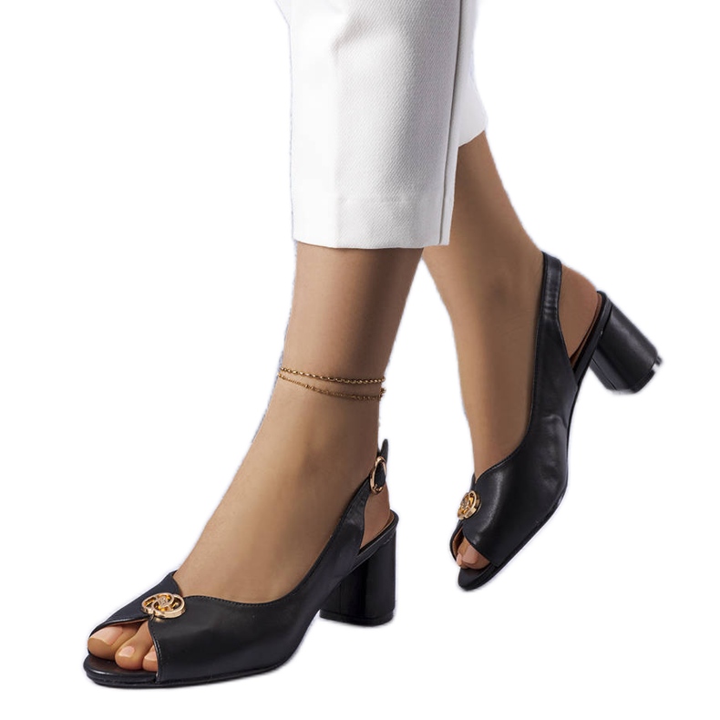 Sandale negre elegante Grimard negru