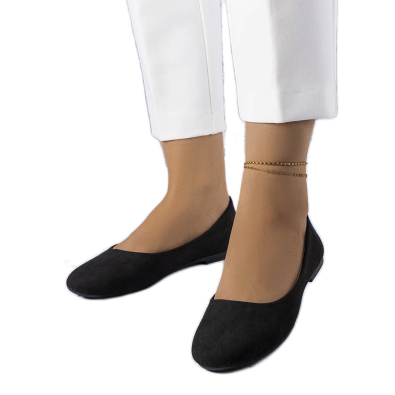 Pantofi negri cu talpă din piele de la Lespérance negru