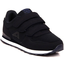 Pantofi sport pentru copii American Club 154/23 bleumarin cu velcro negru albastru marin Pantofi sport pentru copii American Club 154/23 bleumarin cu velcro negru albastru marin