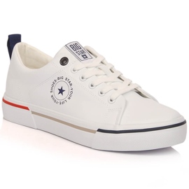 Adidasi barbati din piele ecologica alb Big Star LL174209 Adidasi barbati din piele ecologica alb Big Star LL174209