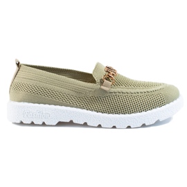 Mocasini textile dama Shelovet olive verde