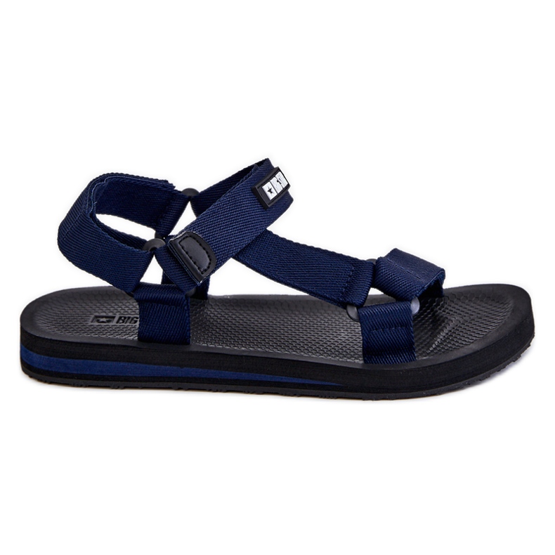 Sandale cu velcro pentru bărbați Big Star DD174718 Bleumarin albastru