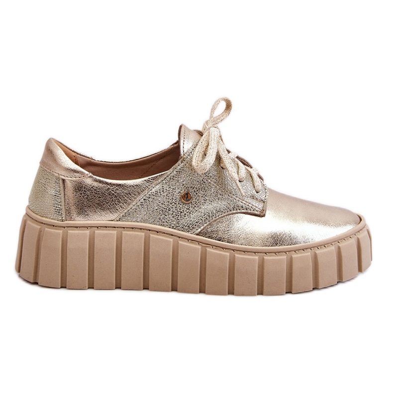 Lemar Pantofi din piele pe platforma Golden Hypnosis de aur Lemar Pantofi din piele pe platforma Golden Hypnosis de aur