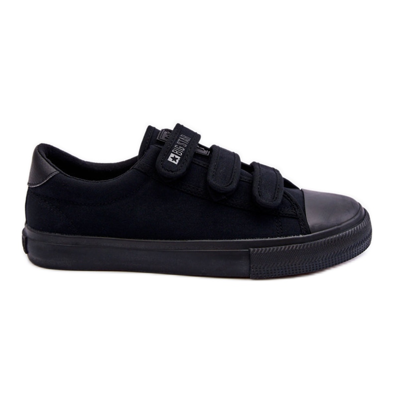 Adidași clasici din stofă pentru bărbați cu velcro Big Star LL174631 negru