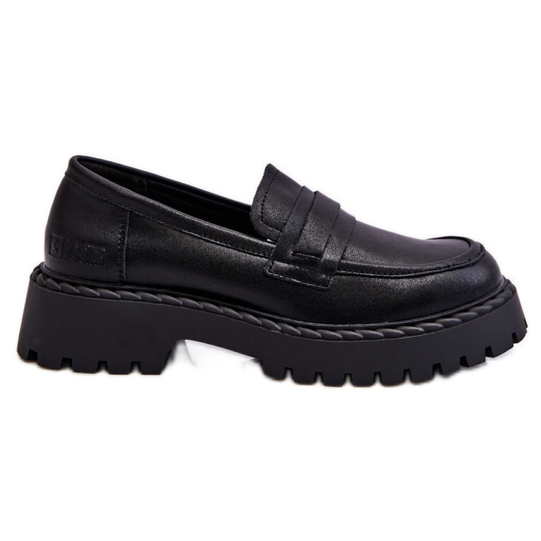 Mocasini de dama Big Star Pantofi din piele LL274458 Negru