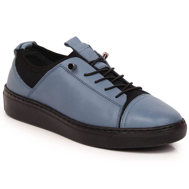 Pantofi slip-on damă din piele ușoară albastru T.Sokolski W22-351