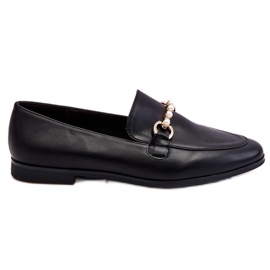 PG1 Mocasini de dama din piele cu perle decorative negru Ishan PG1 Mocasini de dama din piele cu perle decorative negru Ishan
