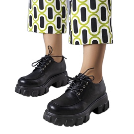 Pantofi negri cu o talpă masivă de la Lynn negru