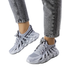 Adidași gri cu talpă Beth la modă Adidași gri cu talpă Beth la modă