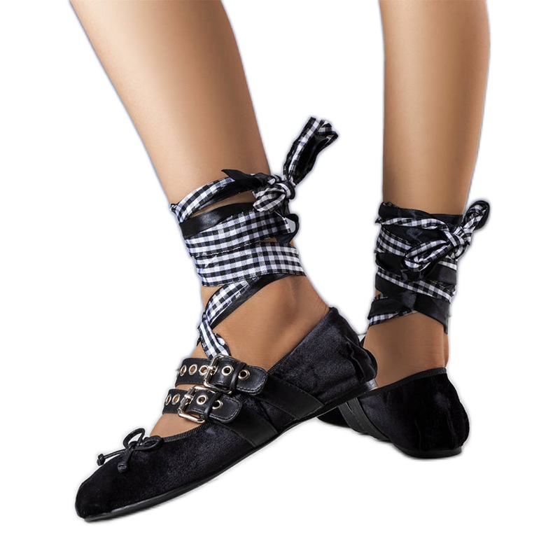 Balerini negri prinși cu cataramă Boutot negru