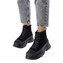 BM Tenisi negri cu platformă de la Gertrude negru BM Tenisi negri cu platformă de la Gertrude negru