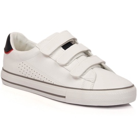 Tenisi din piele ecologica cu Velcro alb Big Star LL274A207 Tenisi din piele ecologica cu Velcro alb Big Star LL274A207