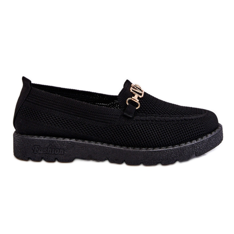 Pantofi Slip-On De Damă Cu Ornamentări Negri Alena negru
