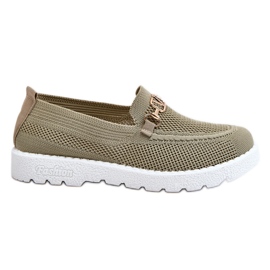 Pantofi Slip-On De Damă Cu Decorire Alena Verde