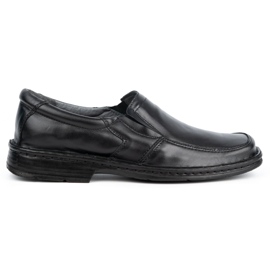 WASAK Pantofi slip-on pentru bărbați din piele 0114W negru