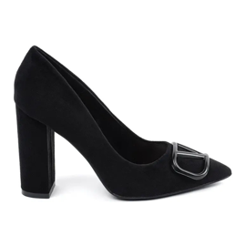 Pompe de damă Vinceza din piele intoarsa neagra negru Pompe de damă Vinceza din piele intoarsa neagra negru