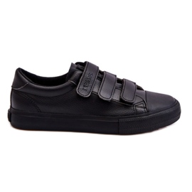 Pantofi clasici cu velcro Big Star LL274A206 Negri negru Pantofi clasici cu velcro Big Star LL274A206 Negri negru