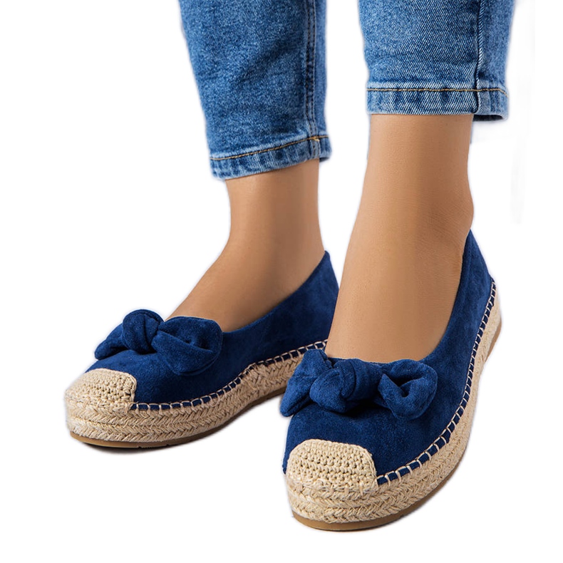 Espadrile bleumarin cu fundita de la Dorothée albastru Espadrile bleumarin cu fundita de la Dorothée albastru