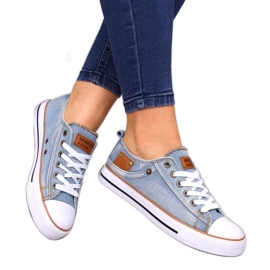 Adidasi American Club 28/22 din denim lejer maro albastru Adidasi American Club 28/22 din denim lejer maro albastru