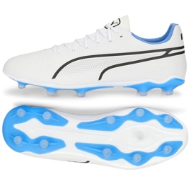 Pantofi de fotbal Puma King Pro Fg M 107099 01 alb alb