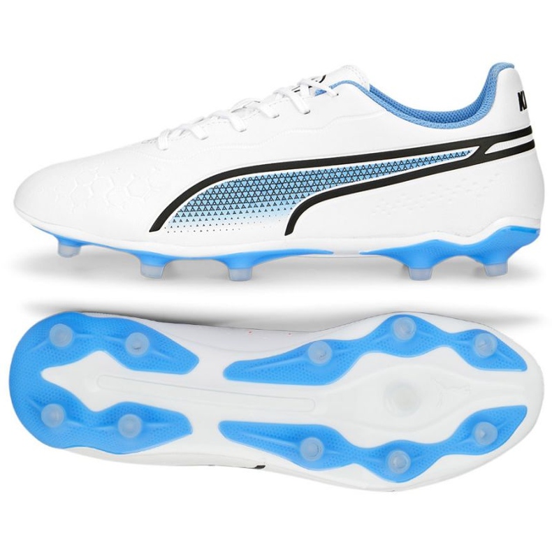 Pantofi de fotbal Puma King Match FG/AG M 107257 01 alb alb