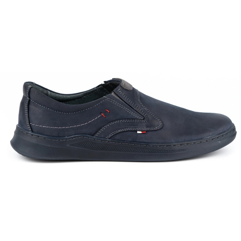 Olivier Pantofi slip-on casual din piele pentru bărbați 284GT bleumarin albastru
