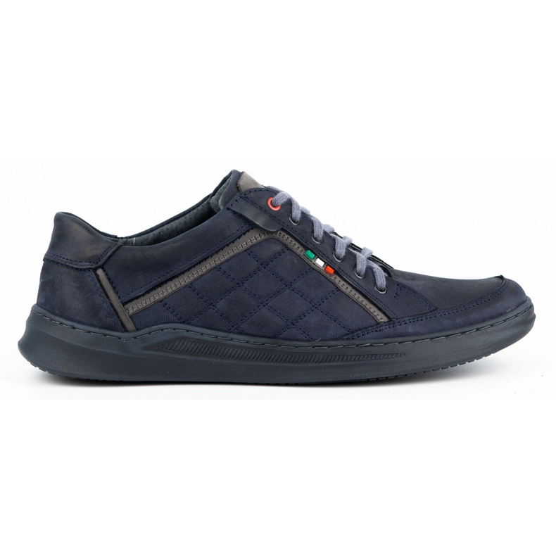 Olivier Pantofi casual barbati din piele 297GT bleumarin albastru