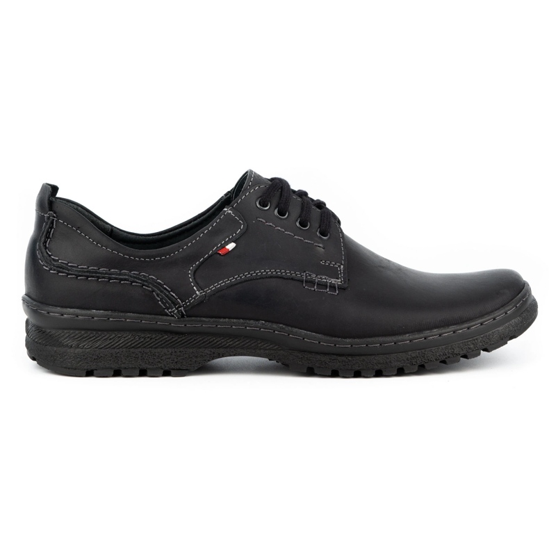 Olivier Pantofi casual barbati din piele 221GT negru