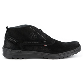 Olivier Pantofi casual barbati din piele intoarsa 234GT negru
