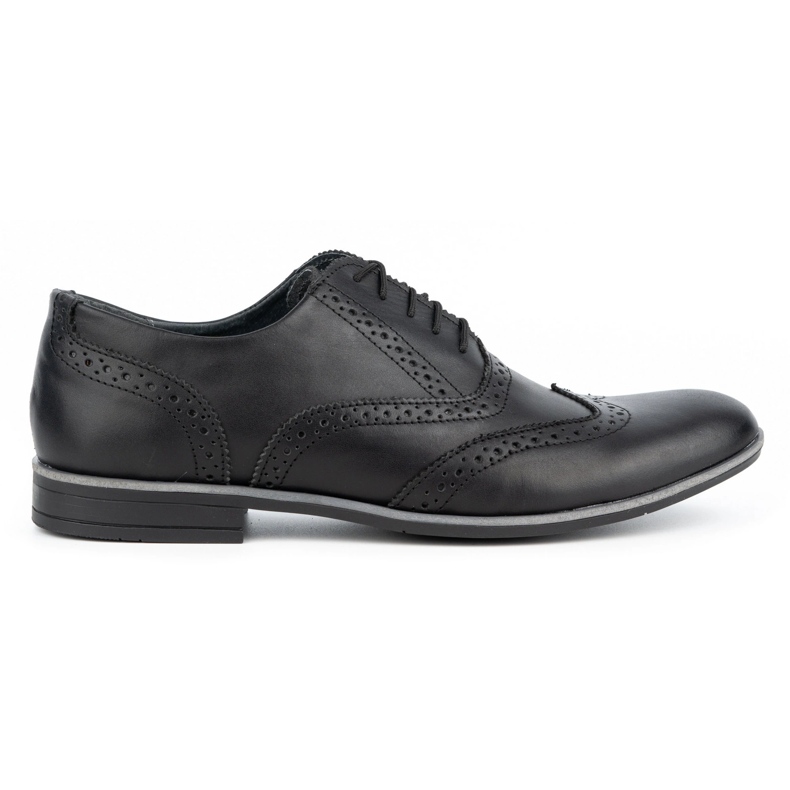 Olivier Pantofi formali din piele Brogues 306GT negru