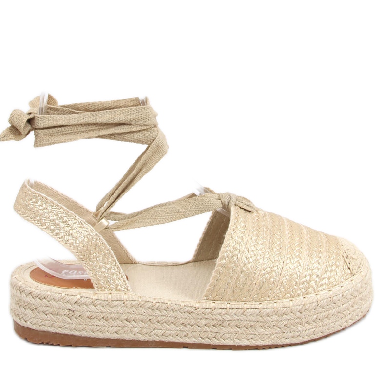 BM Sandale dama espadrile Seila Gold de aur