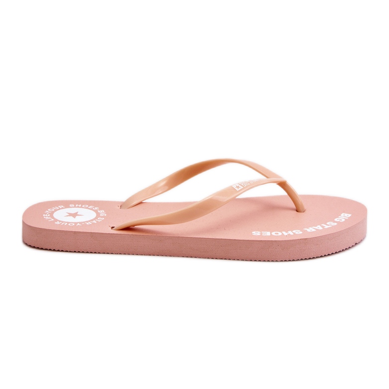Flip Flops confortabili Big Star LL274802 Nud roz