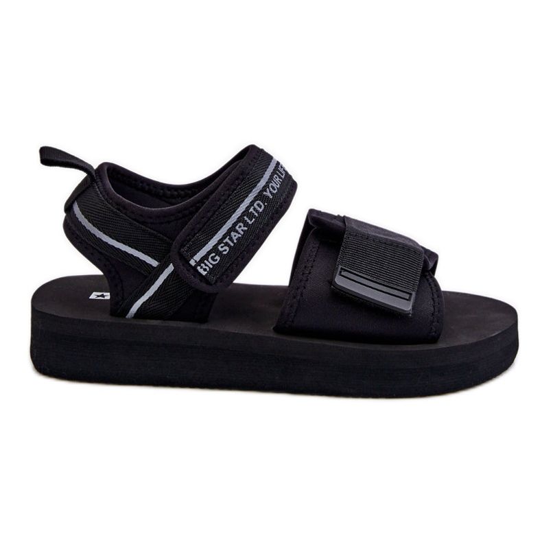 Sandale cu velcro pentru damă Big Star LL274784 Negru